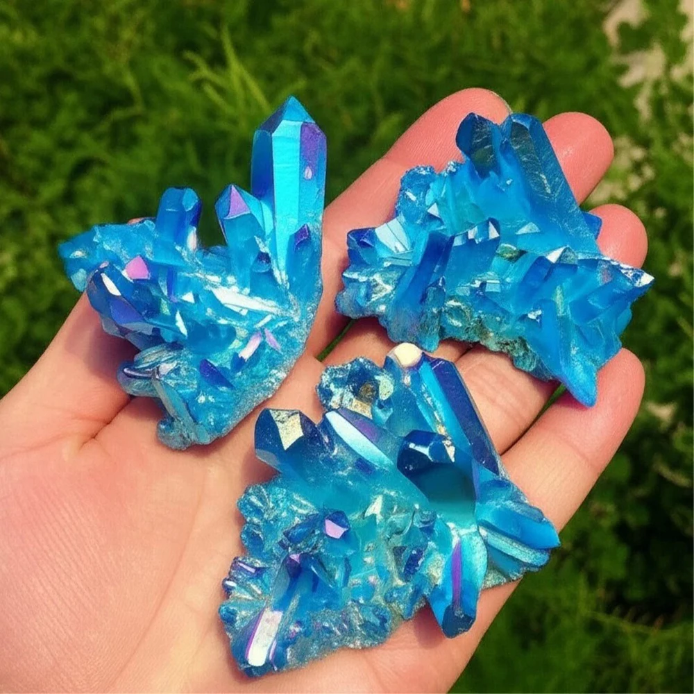 Titanium Aura Quartz Crystal Cluster - Image 3