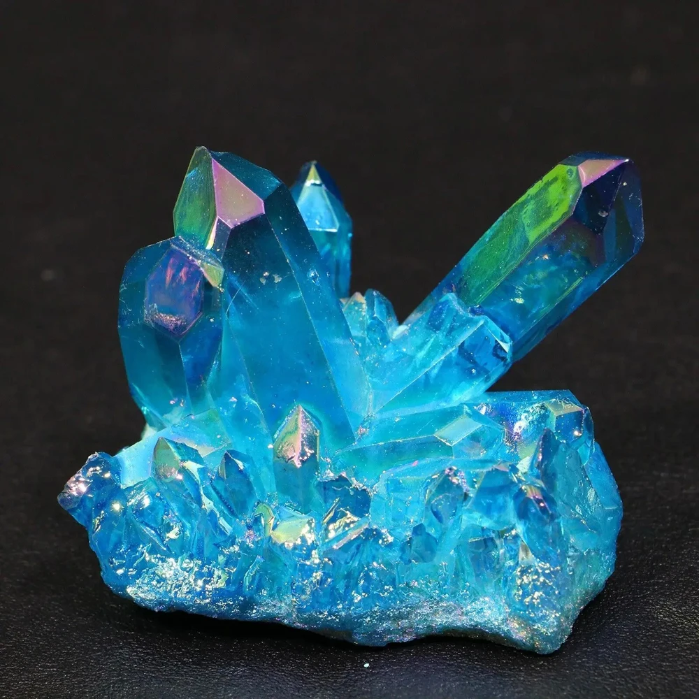 Titanium Aura Quartz Crystal Cluster - Image 4