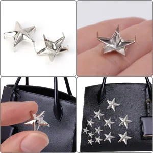 Metal Silver Star Rivets - Thumbnail Image 5