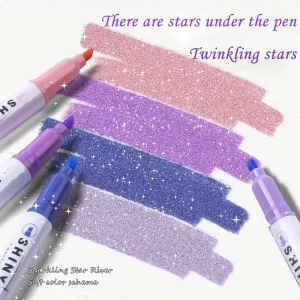 Glitter Shiny Highlighter Marker Pens