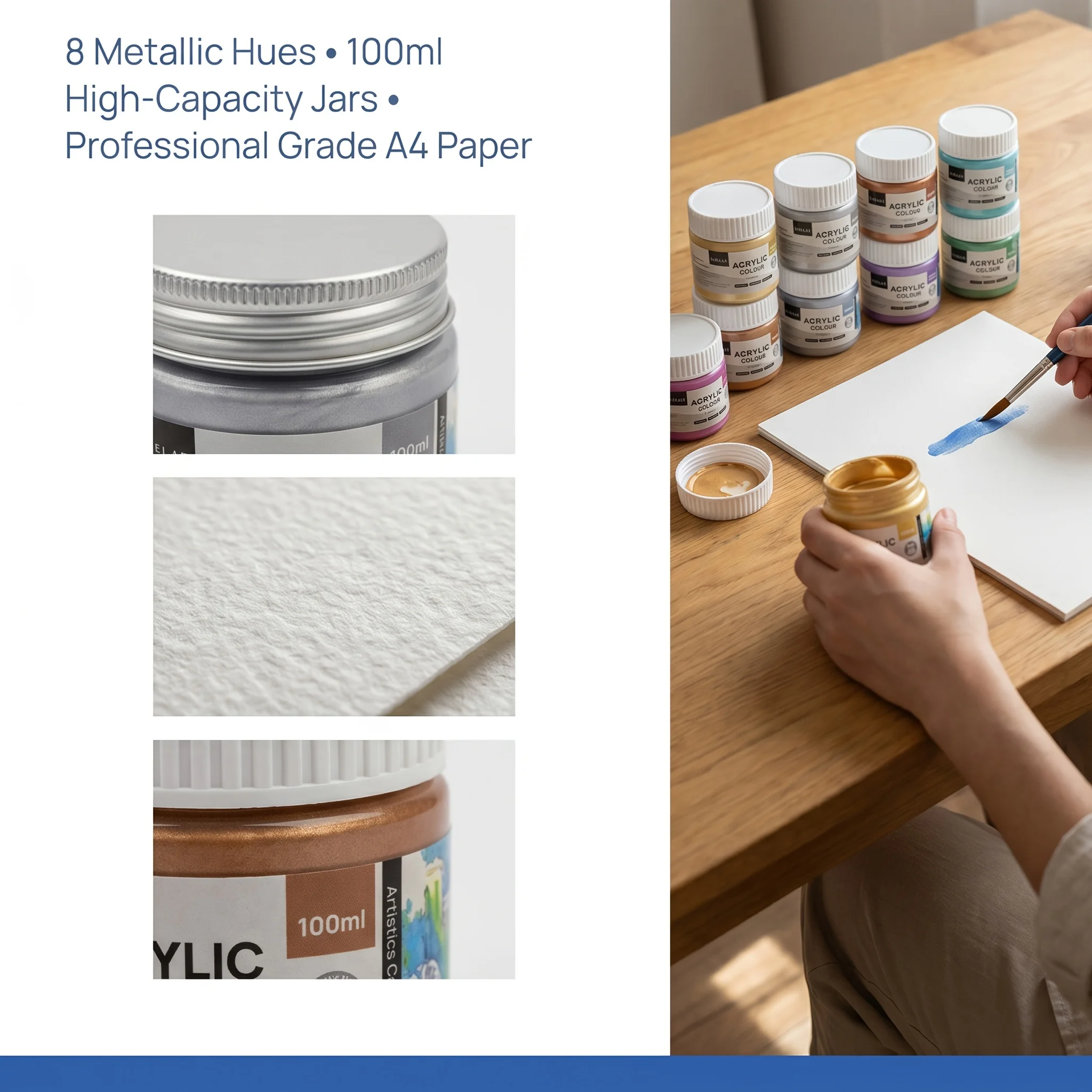 Metallic Acrylic Paint Set - Image 4