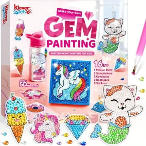 Kids Diamond Gem Painting Kit - Thumbnail Image 1