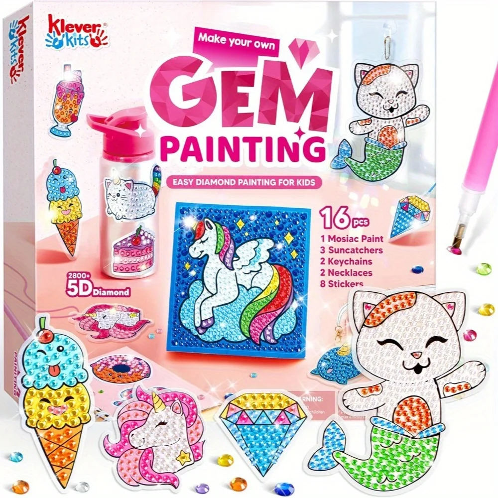 Kids Diamond Gem Painting Kit - Image 1