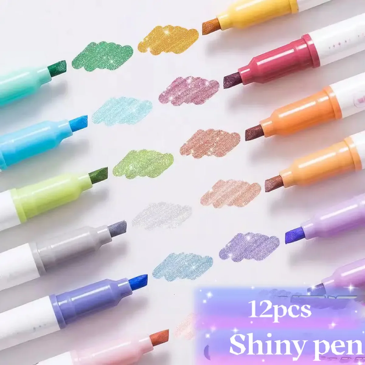 Glitter Shiny Highlighter Marker Pens - Image 4