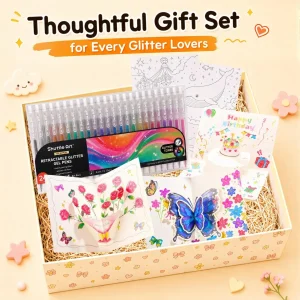 Vibrant Sparkle Retractable Glitter Gel Pens - Thumbnail Image 5