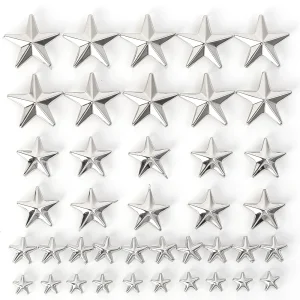 Metal Silver Star Rivets - Thumbnail Image 3
