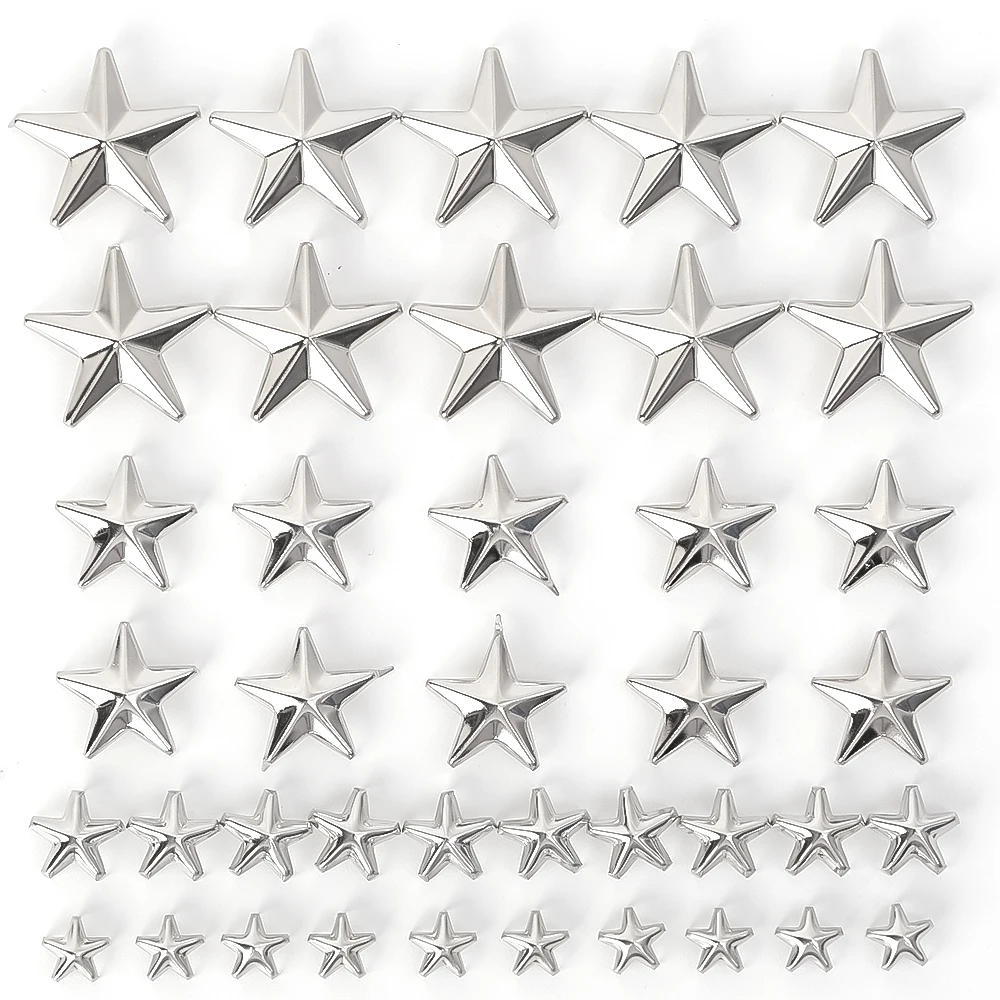 Metal Silver Star Rivets - Image 3