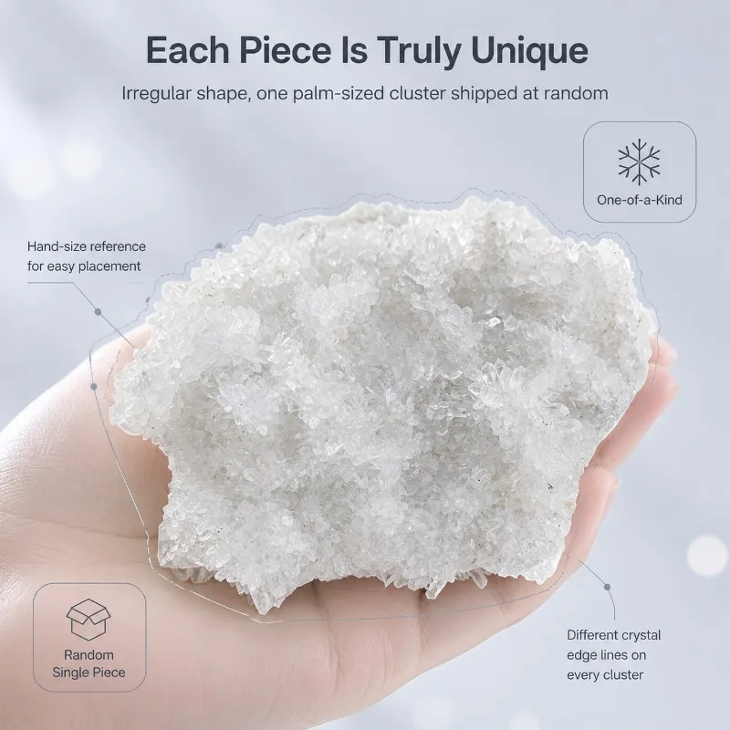 Natural Bohemian style white crystal quartz cluster - Image 5