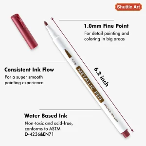 Shuttle Art Metallic Marker Pens - Thumbnail Image 2
