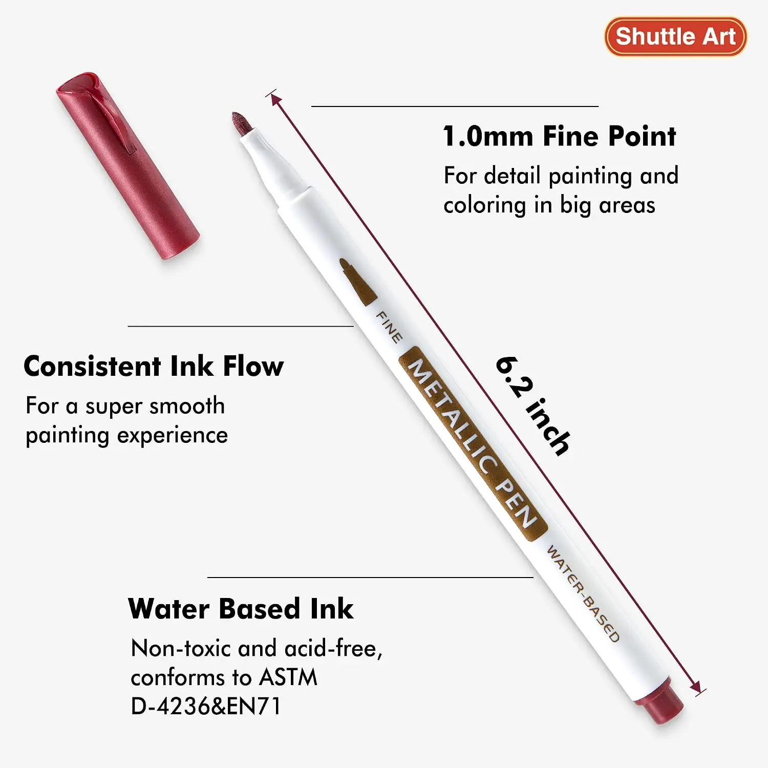 Shuttle Art Metallic Marker Pens - Image 2