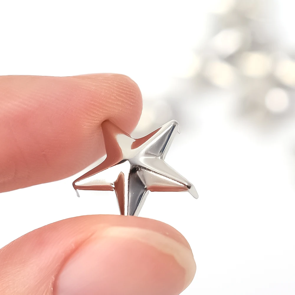 Metal Silver Star Rivets - Image 4