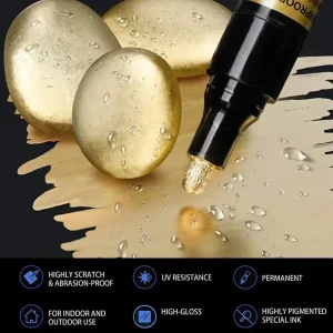 Chrome Pen Marker Mirror Waterproof Paint - Thumbnail Image 4