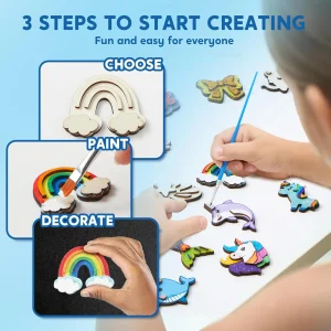 Fantasy Wooden Magnets Unicorn - Thumbnail Image 3