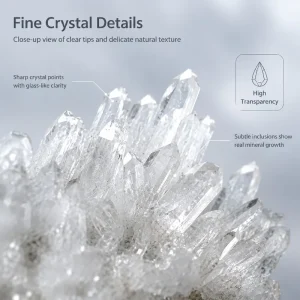 Natural Bohemian style white crystal quartz cluster - Thumbnail Image 4