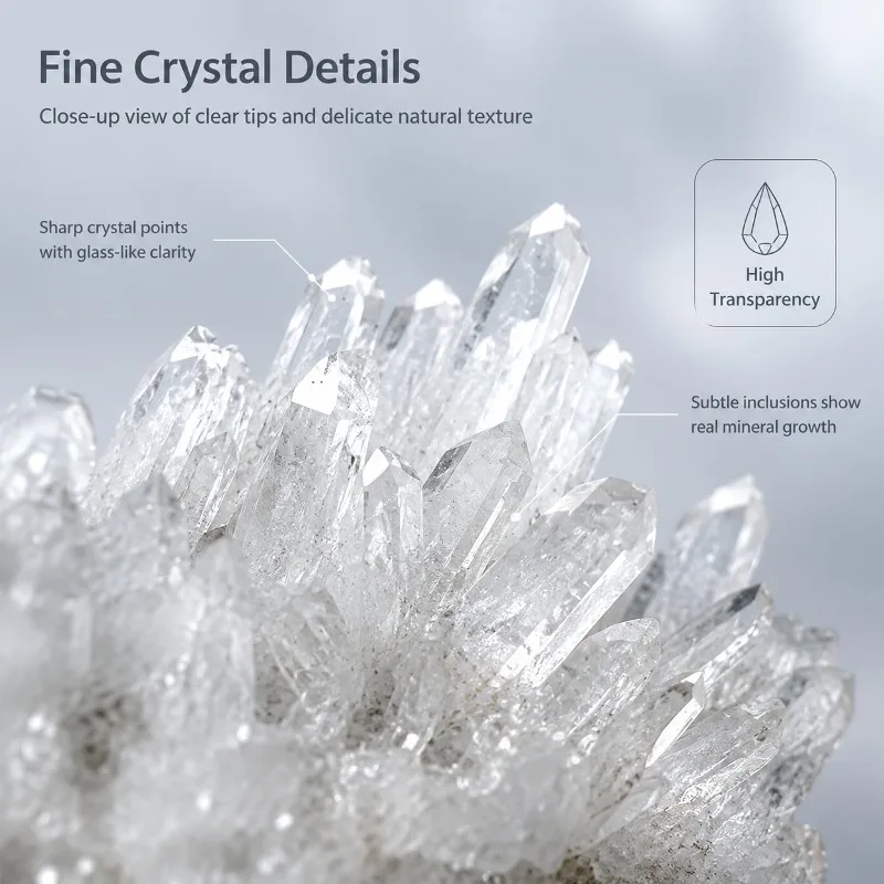 Natural Bohemian style white crystal quartz cluster - Image 4