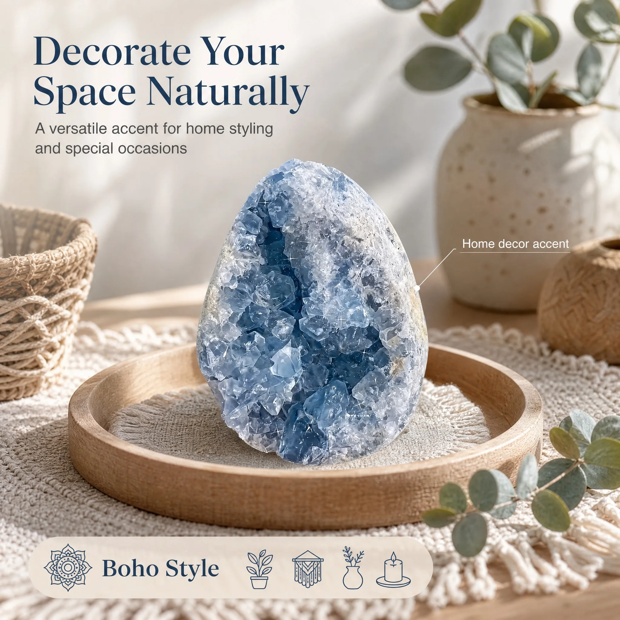 Natural Bohemian style blue crystal cave - Image 4