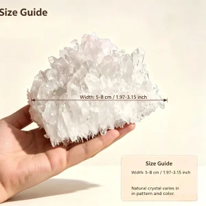 Natural Bohemian style white crystal quartz cluster - Thumbnail Image 2