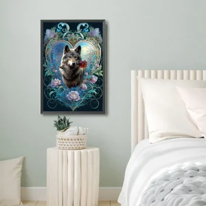 Diamond Painting Wolf with Rose - Thumbnail Image 3