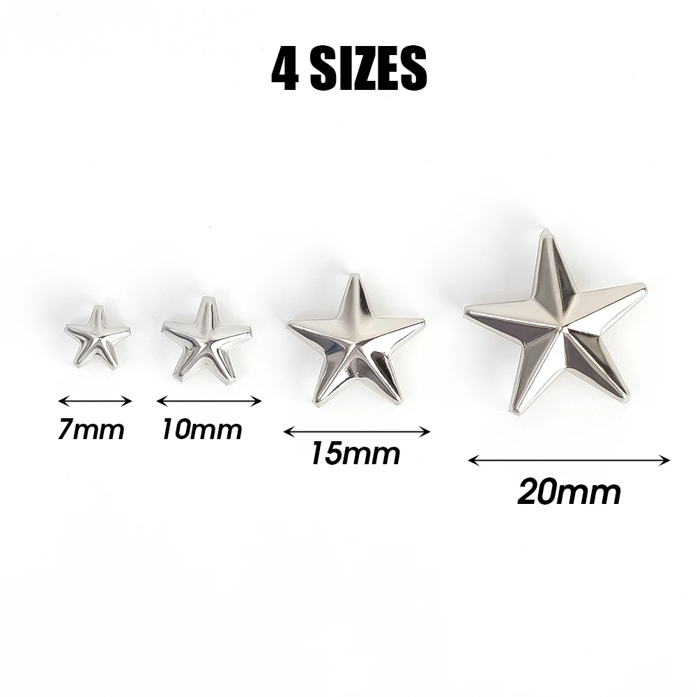Metal Silver Star Rivets - Image 6