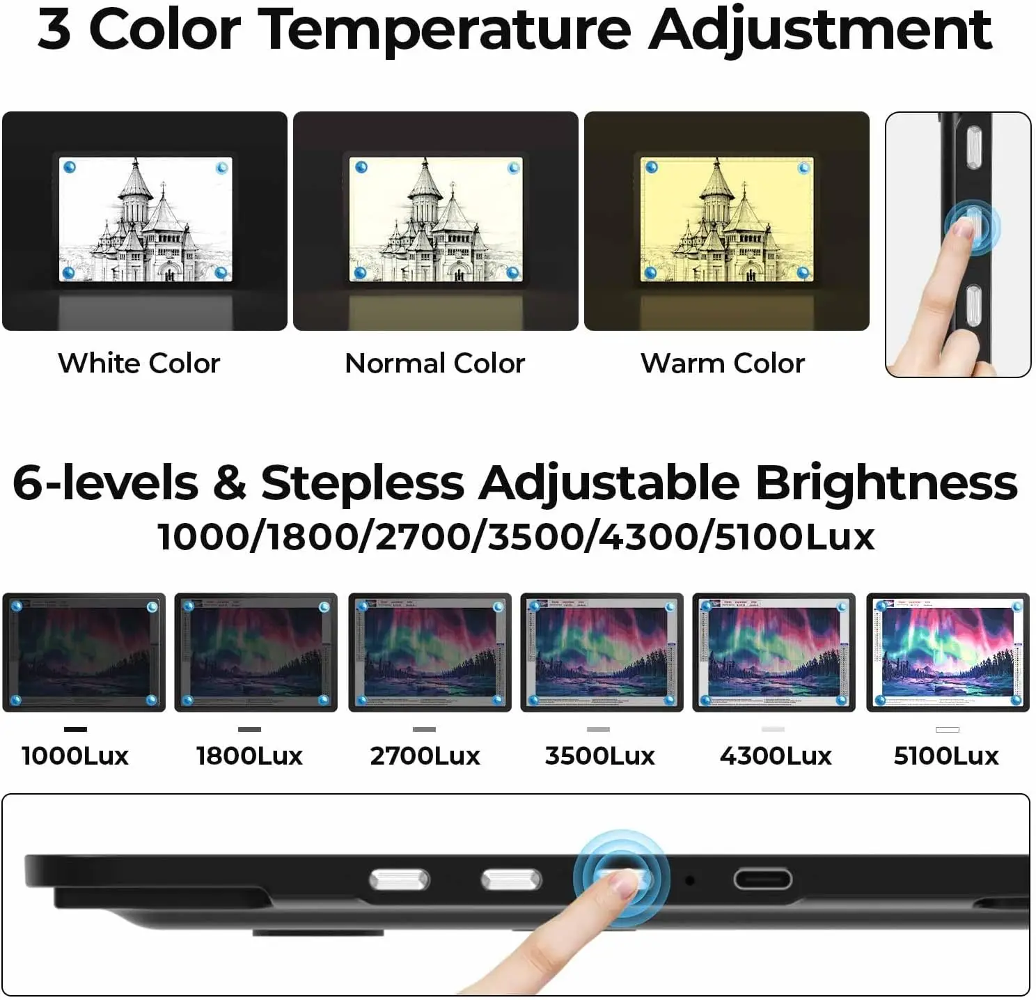 Light Board with Stand for Diamond Painting, A3 - Image 4