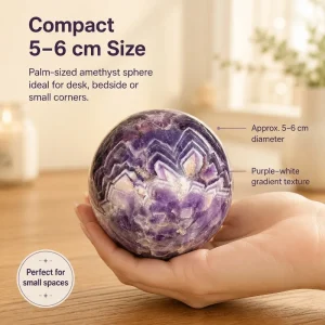 Bohemian style natural amethyst quartz ball - Thumbnail Image 3