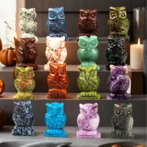 Random 3pcs natural crystal animal carving ornaments - Thumbnail Image 5