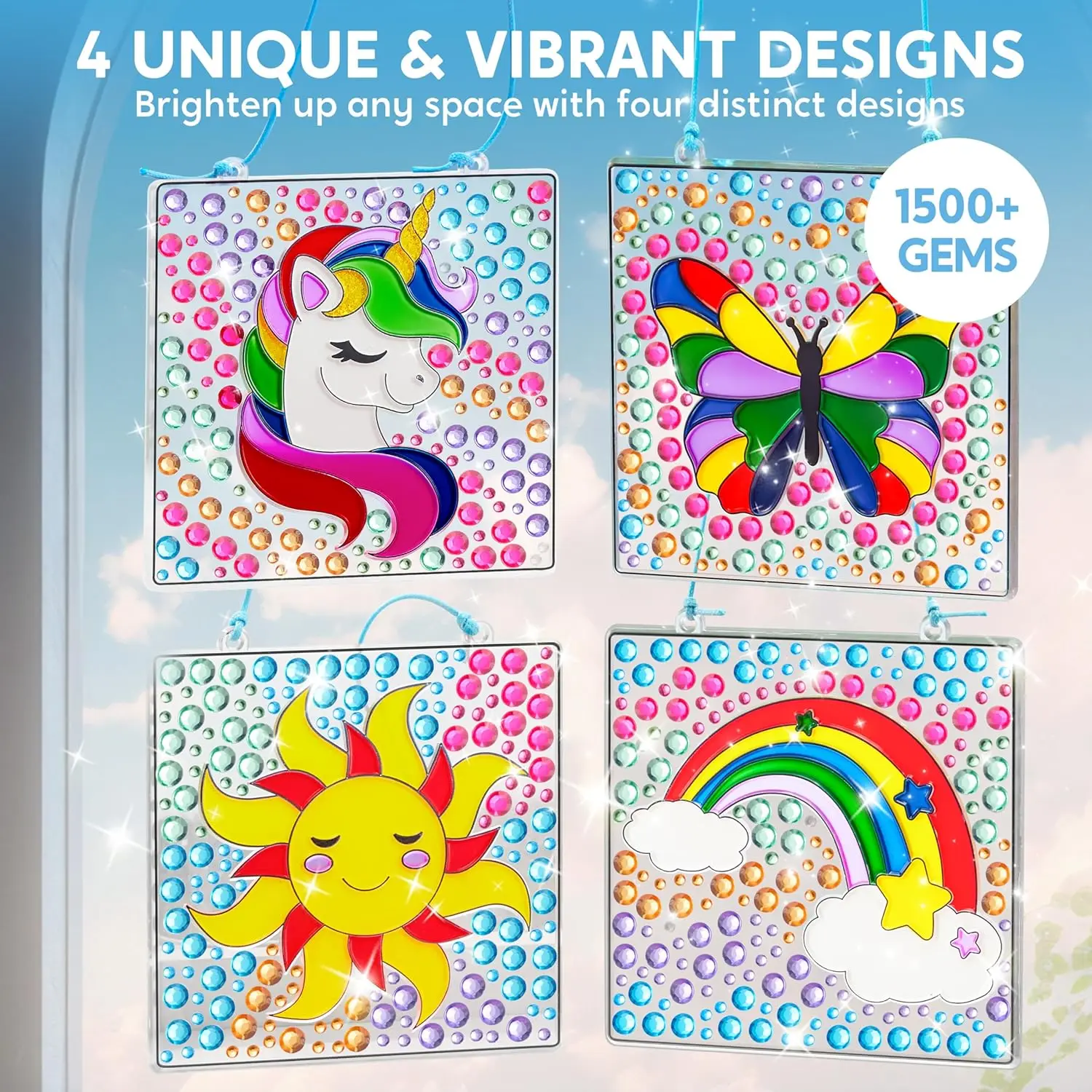 Window Art 2-in-1 Gems and Gels Suncatcher - Image 3