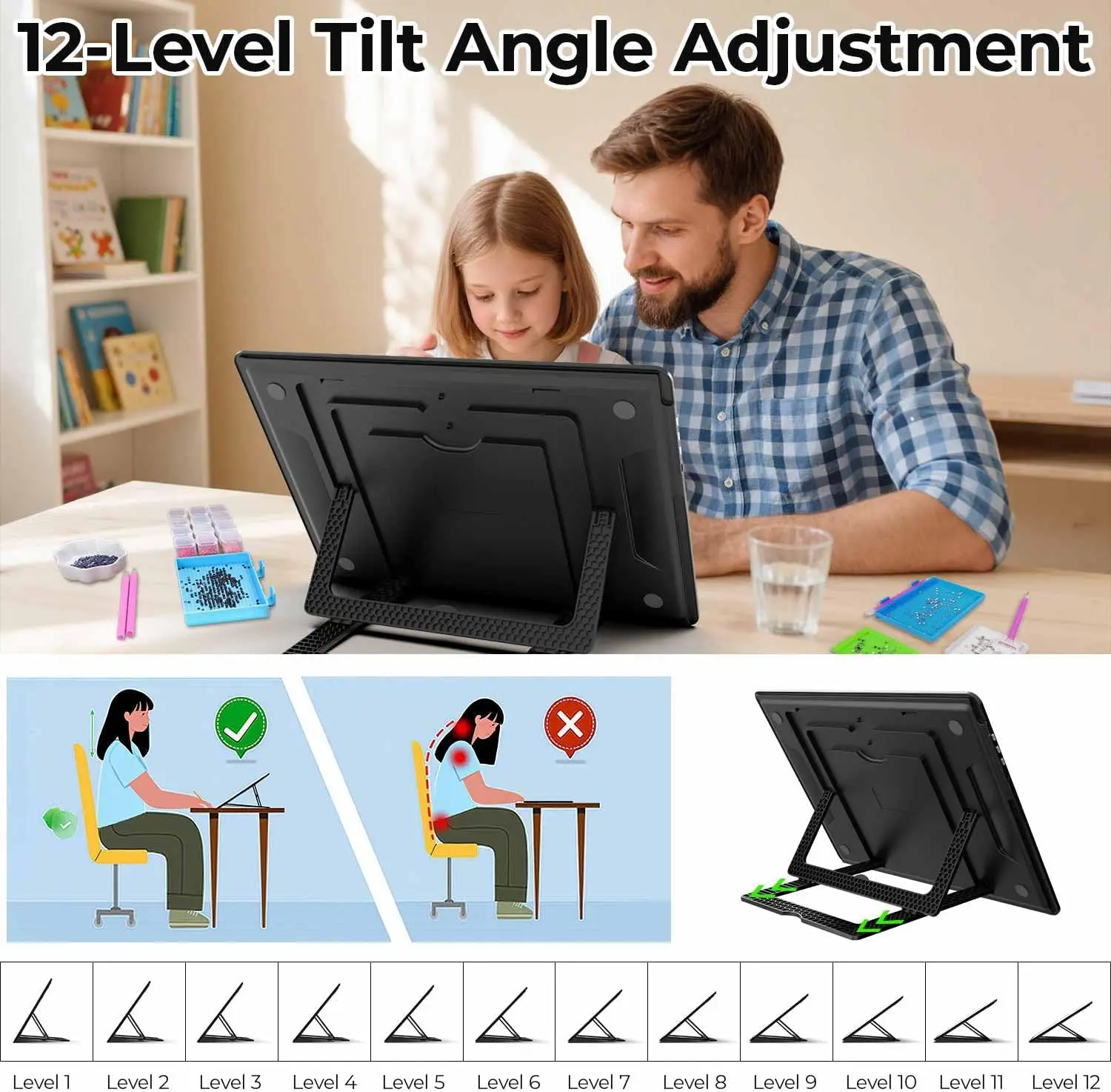 Light Board with Stand for Diamond Painting, A3 - Image 2