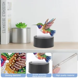 Night Light Diamond Art Table Lamps - Thumbnail Image 5