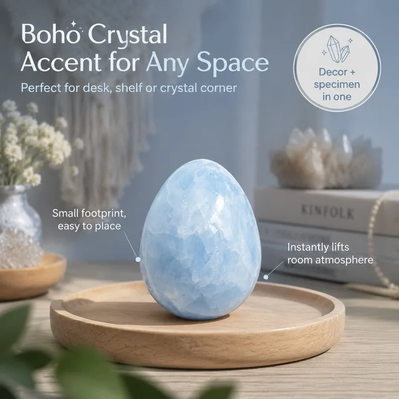 Elegant blue crystal egg - Image 2