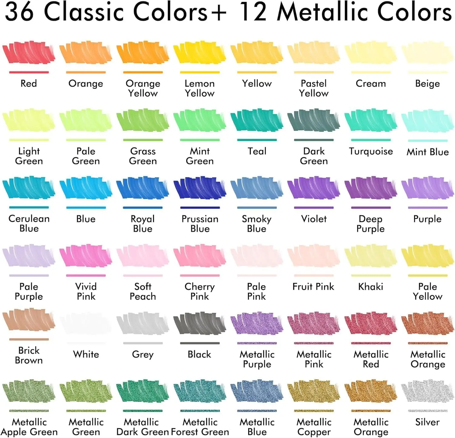 Shuttle Art 48 Colors Dual Tip Acrylic Paint Markers - Image 2