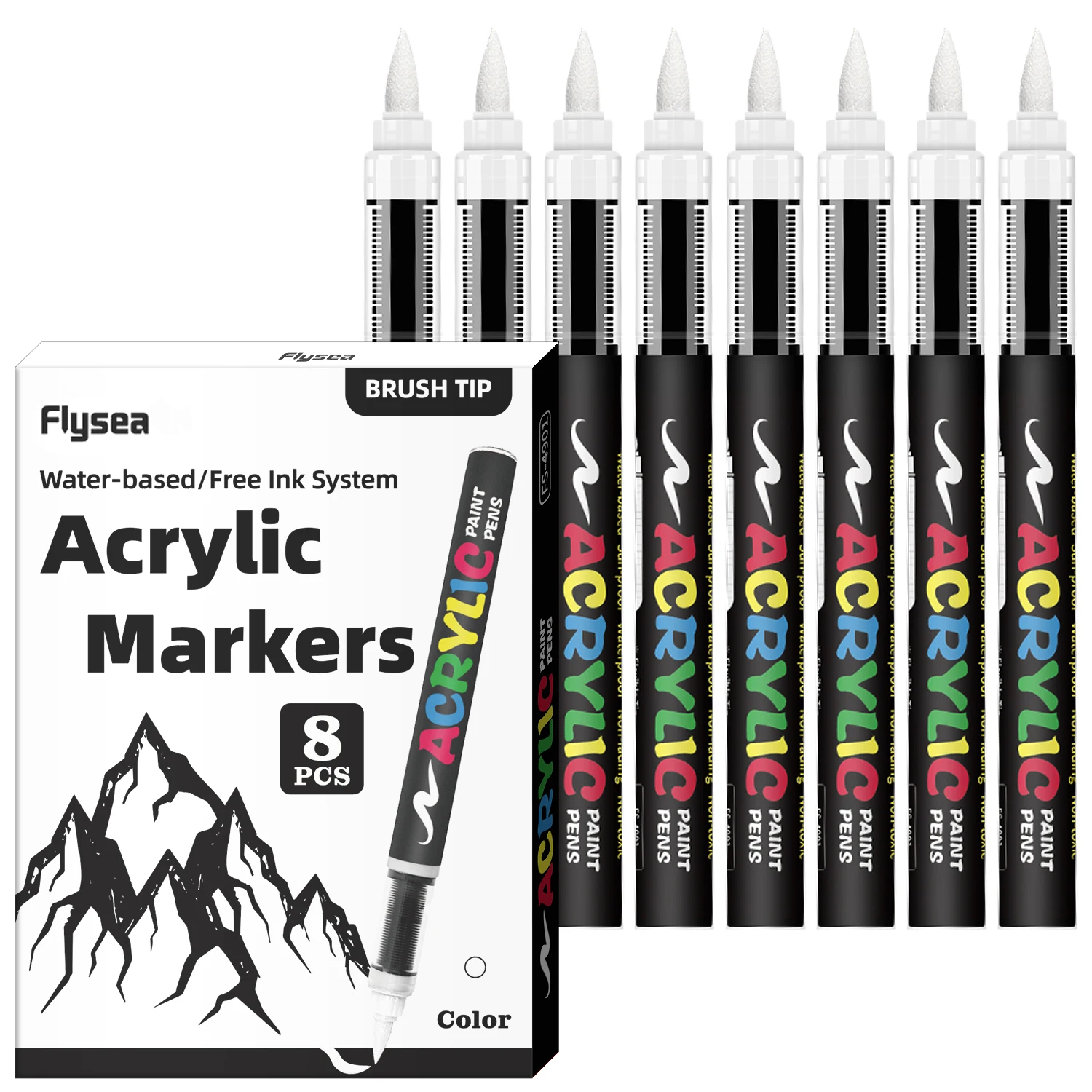 Black and White Acrylic Paint Markers Set - Image 5