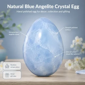 Elegant blue crystal egg