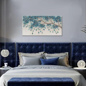 Blue Tree Diamond Art Print Canvas - Thumbnail Image 2
