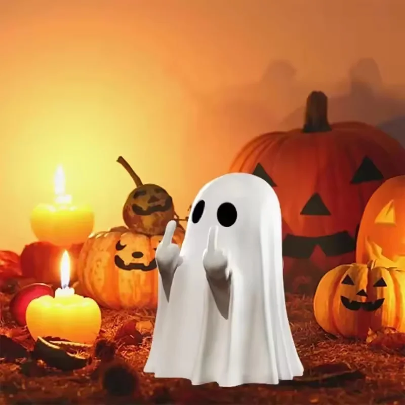 Cute Ghost Resin Statue - Image 3