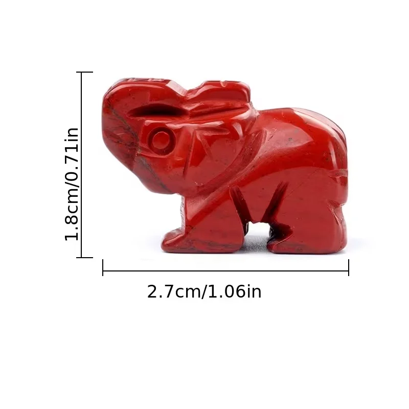 Random 3pcs natural crystal animal carving ornaments - Image 3