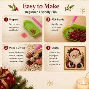 Christmas Pearl Diamond Painting Art Kit - Thumbnail Image 4