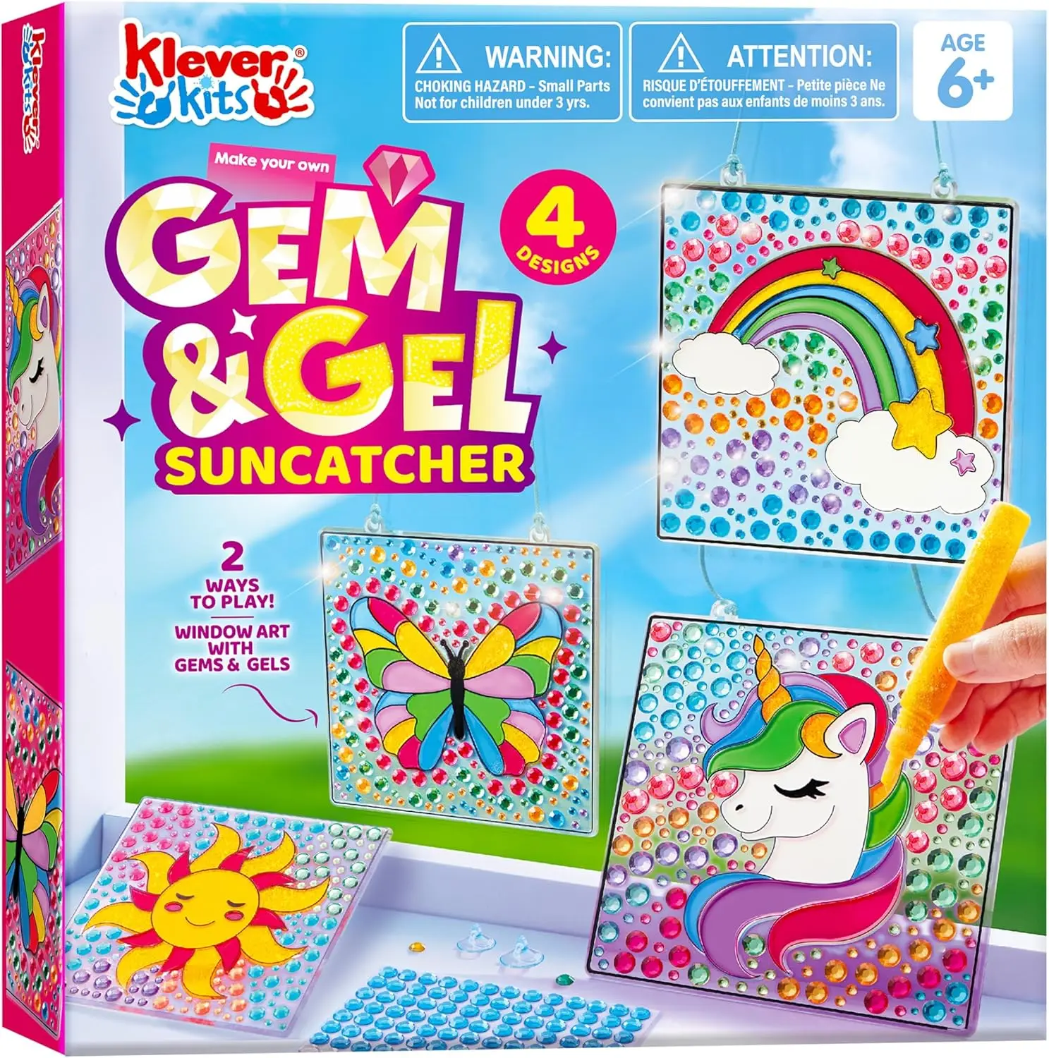 Window Art 2-in-1 Gems and Gels Suncatcher - Image 1