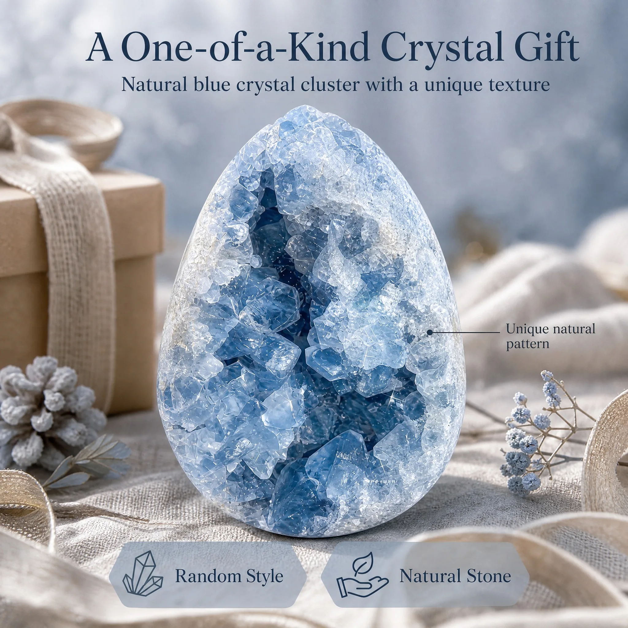 Natural Bohemian style blue crystal cave - Image 1